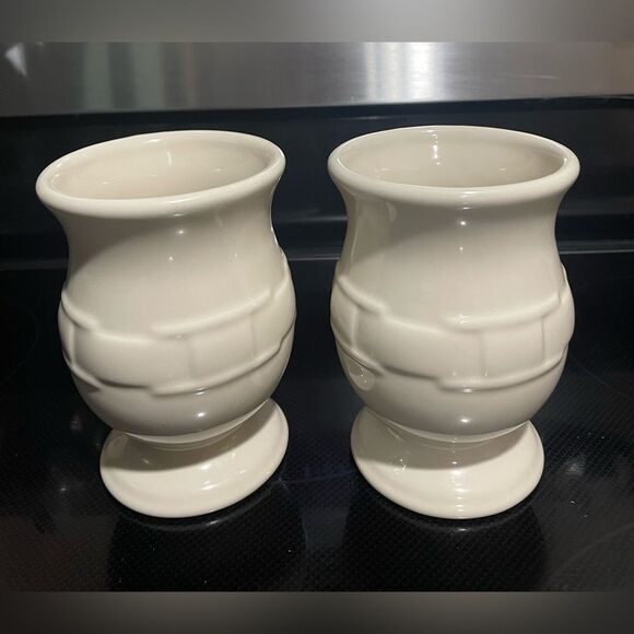 Set of 2 Longaberger Vitrified Pottery Woven Traditions Grand Coffee Mugs - Picture 2 of 4